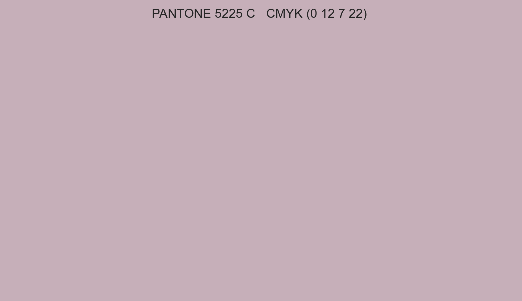 Color PANTONE 5225 C to CMYK (0 12 7 22) converter