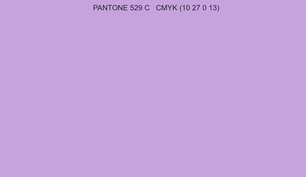 Color PANTONE 529 C to CMYK (10 27 0 13) converter