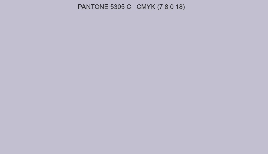 Color PANTONE 5305 C to CMYK (7 8 0 18) converter