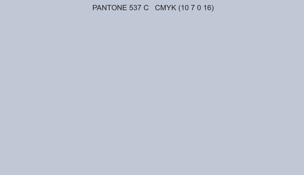 Color PANTONE 537 C to CMYK (10 7 0 16) converter