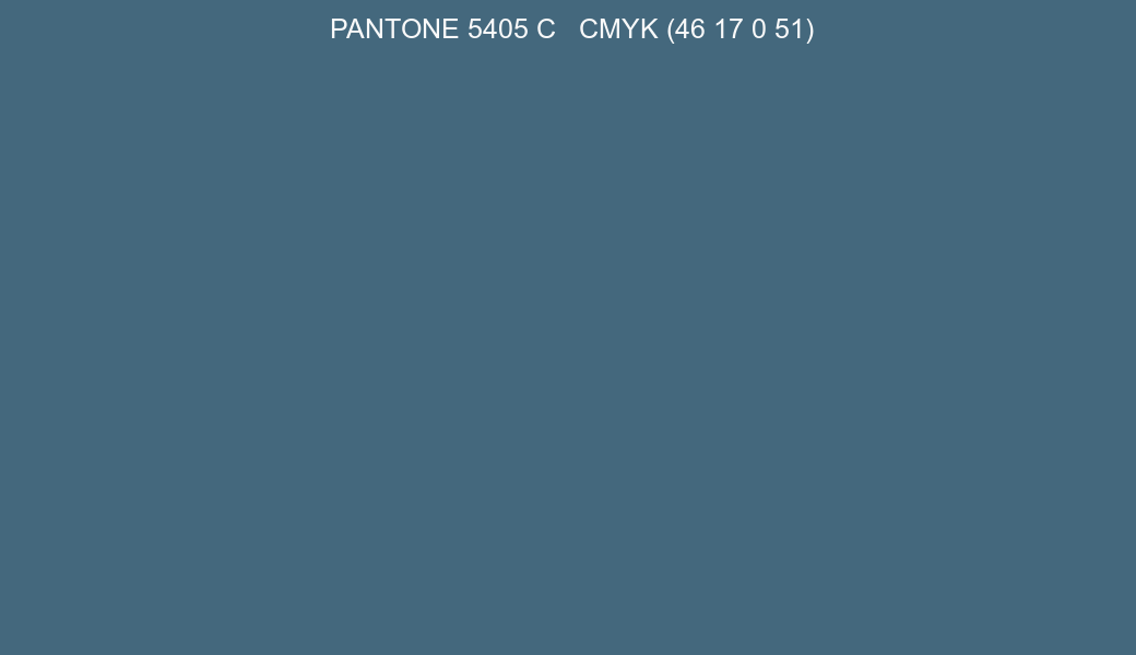 Color PANTONE 5405 C to CMYK (46 17 0 51) converter