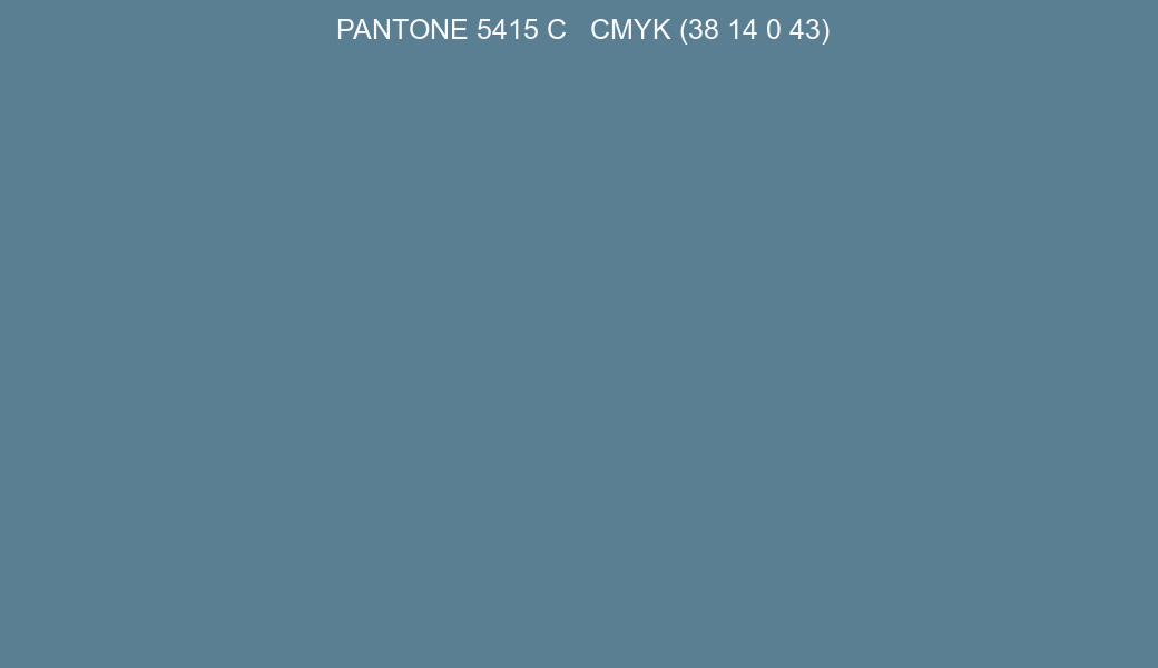 Color PANTONE 5415 C to CMYK (38 14 0 43) converter
