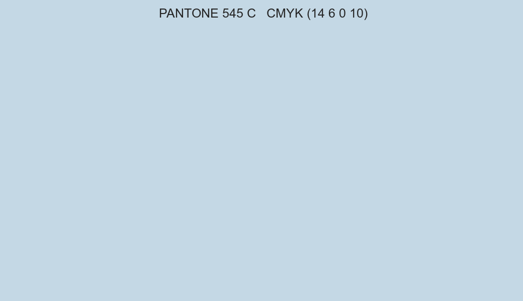 Color PANTONE 545 C to CMYK (14 6 0 10) converter