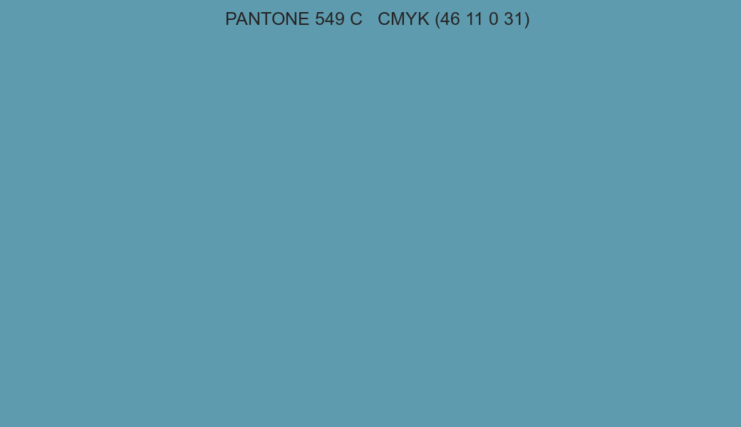 Color PANTONE 549 C to CMYK (46 11 0 31) converter