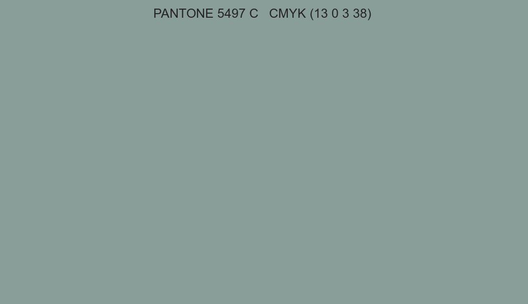 Color PANTONE 5497 C to CMYK (13 0 3 38) converter