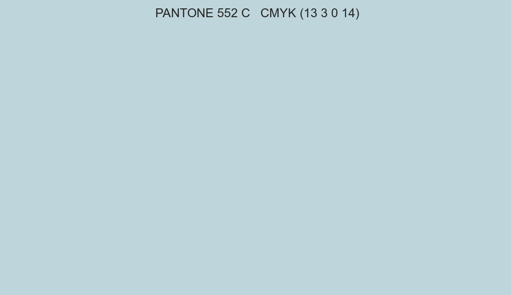 Color PANTONE 552 C to CMYK (13 3 0 14) converter