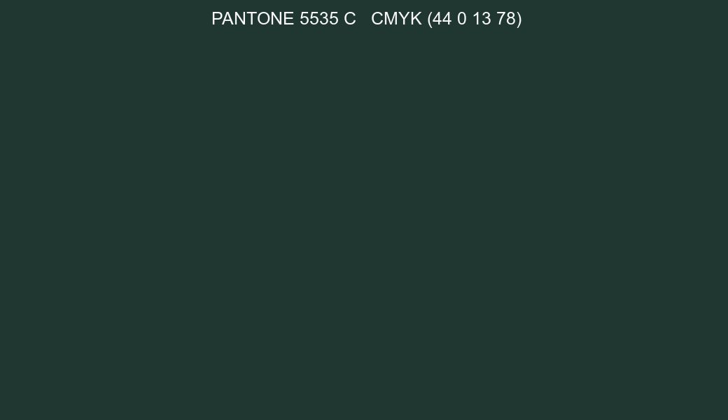Color PANTONE 5535 C to CMYK (44 0 13 78) converter