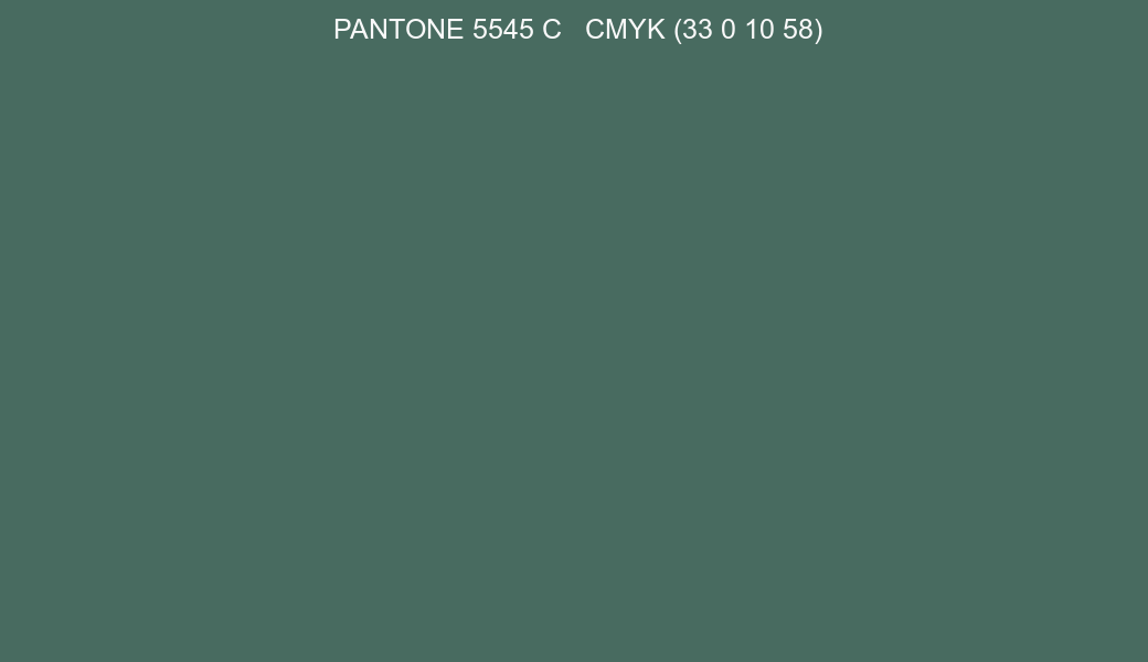Color PANTONE 5545 C to CMYK (33 0 10 58) converter