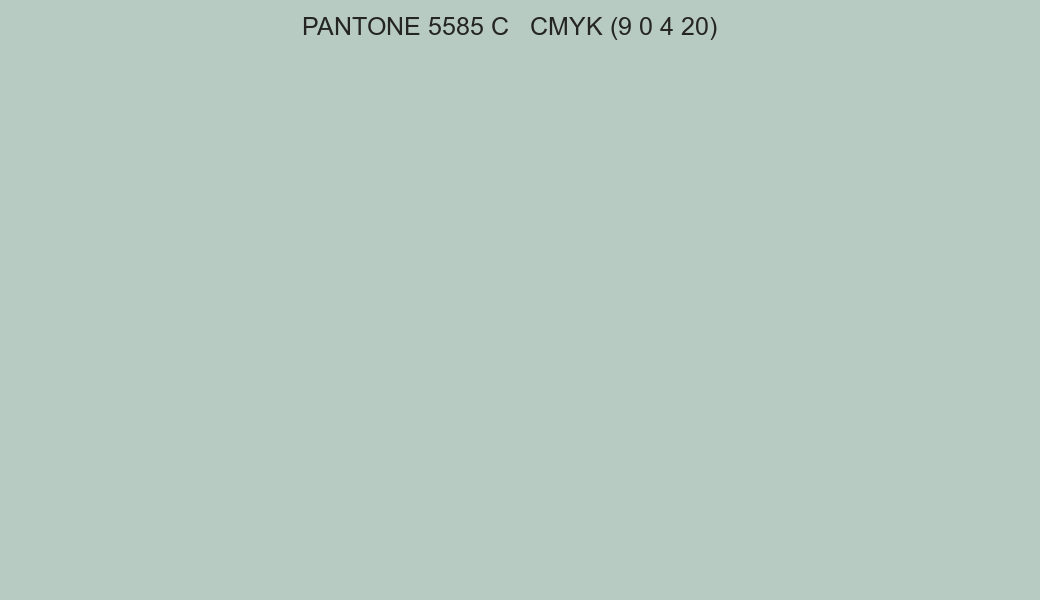 Color PANTONE 5585 C to CMYK (9 0 4 20) converter