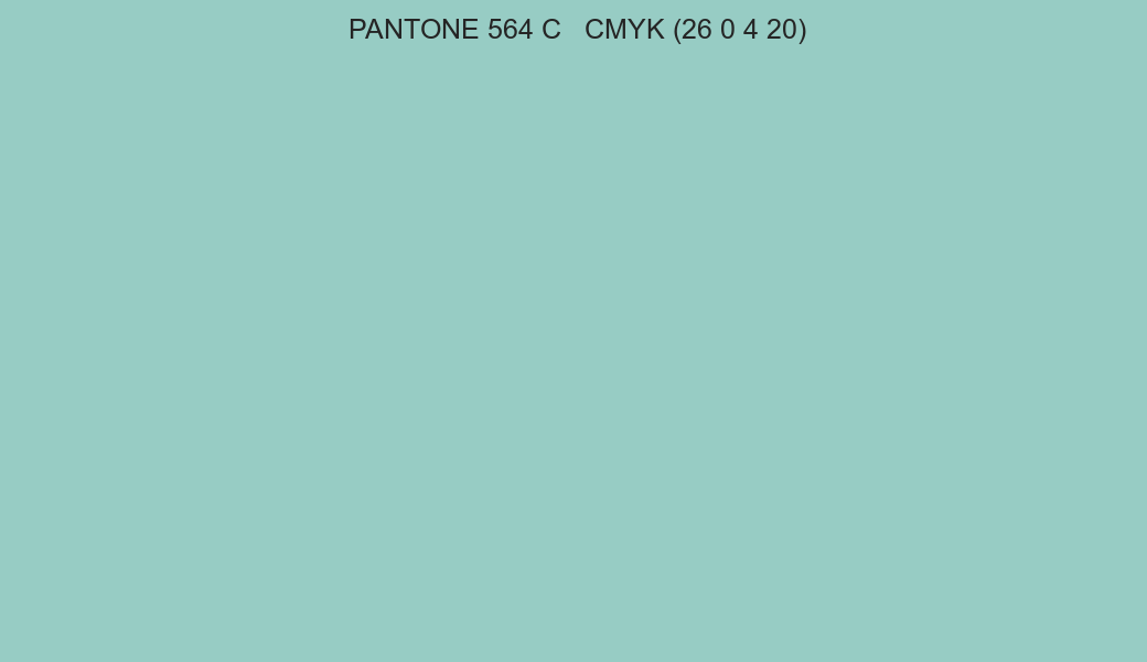 Color PANTONE 564 C to CMYK (26 0 4 20) converter