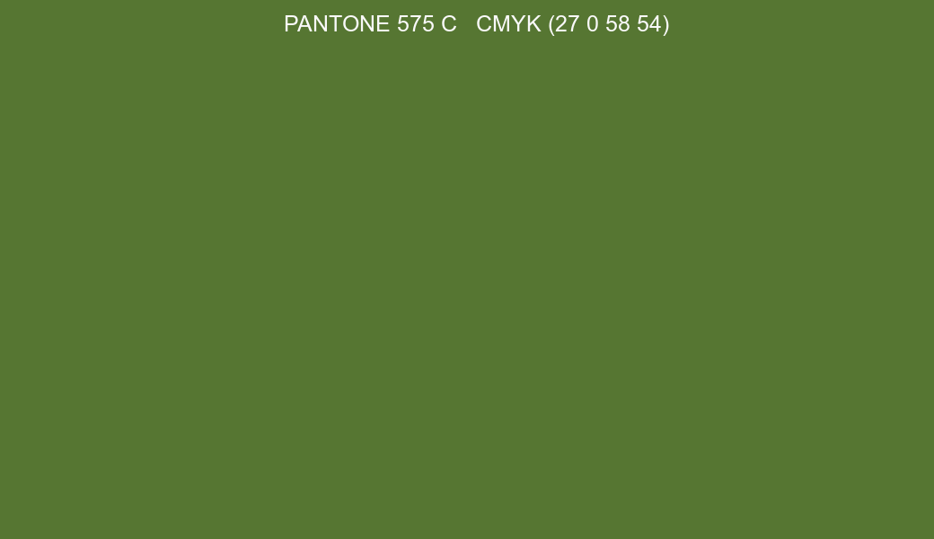 Color PANTONE 575 C to CMYK (27 0 58 54) converter