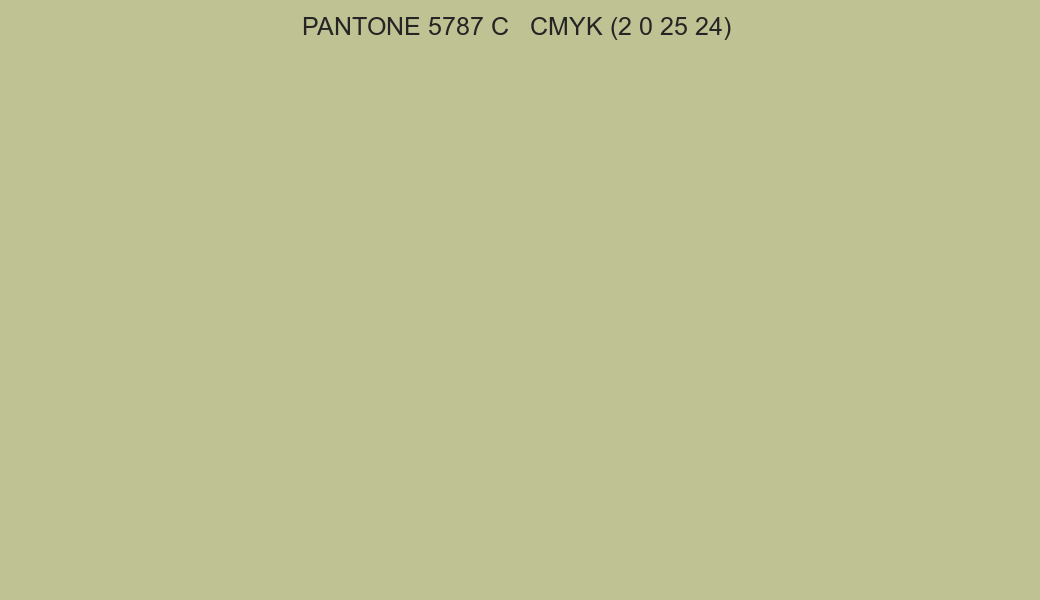 Color PANTONE 5787 C to CMYK (2 0 25 24) converter
