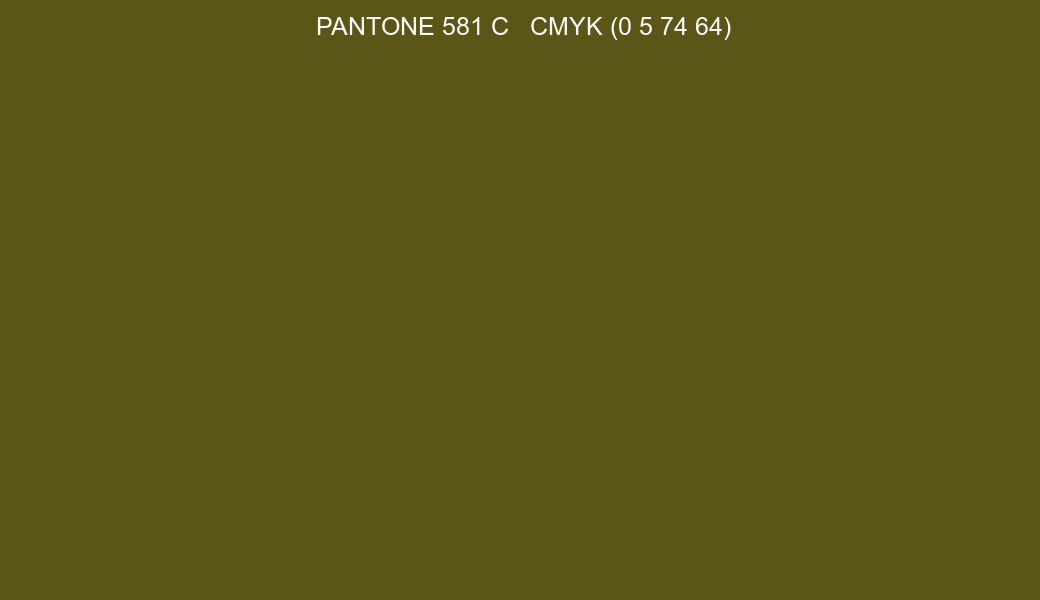 Color PANTONE 581 C to CMYK (0 5 74 64) converter