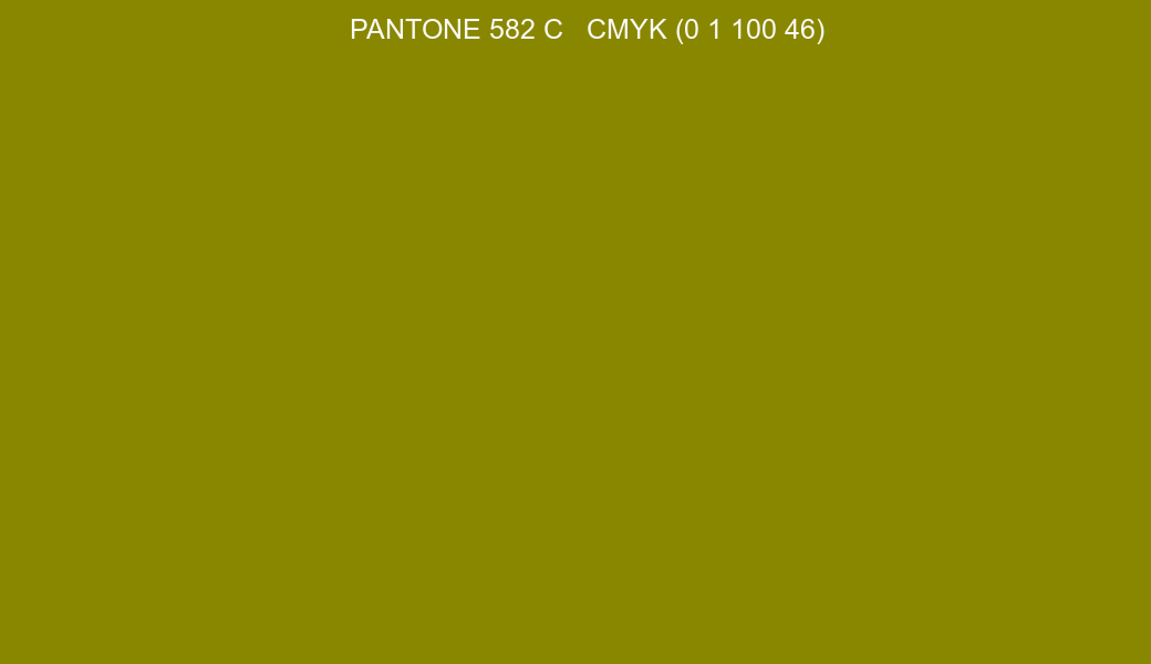 Color PANTONE 582 C to CMYK (0 1 100 46) converter