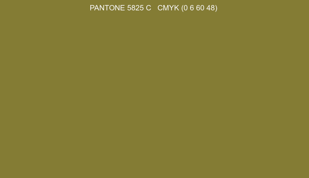 Color PANTONE 5825 C to CMYK (0 6 60 48) converter