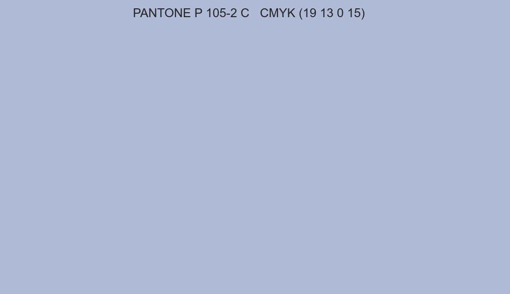 Color PANTONE P 105-2 C to CMYK (19 13 0 15) converter Color PANTONE P 105-2 C to CMYK (19 13 0 15) converter