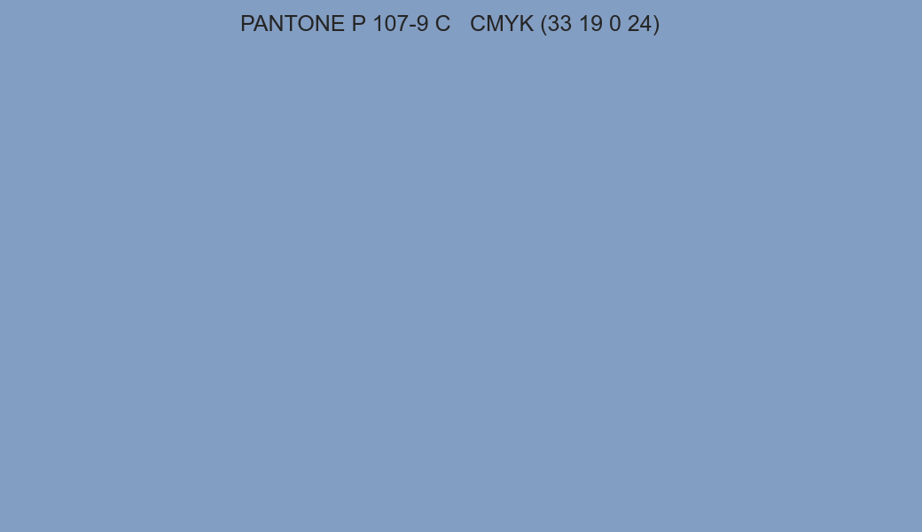 Color PANTONE P 107-9 C to CMYK (33 19 0 24) converter Color PANTONE P 107-9 C to CMYK (33 19 0 24) converter
