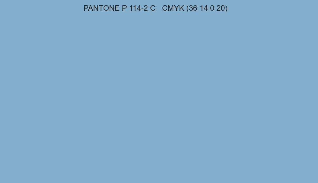 Color PANTONE P 114-2 C to CMYK (36 14 0 20) converter Color PANTONE P 114-2 C to CMYK (36 14 0 20) converter