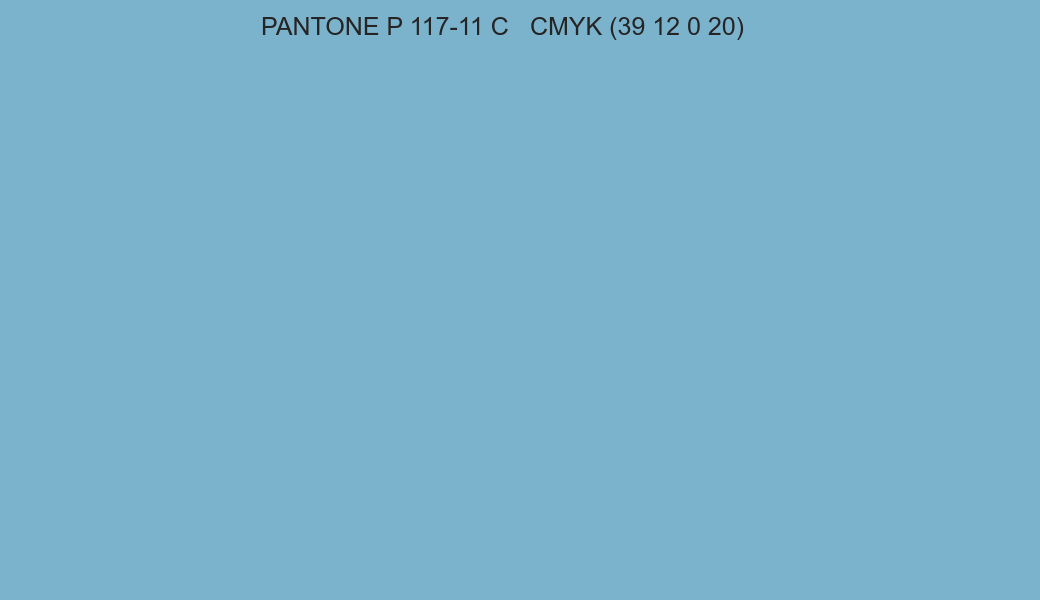 Color PANTONE P 117-11 C to CMYK (39 12 0 20) converter Color PANTONE P 117-11 C to CMYK (39 12 0 20) converter