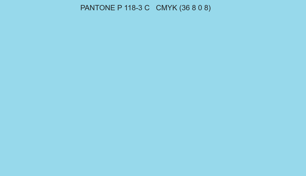 Color PANTONE P 118-3 C to CMYK (36 8 0 8) converter Color PANTONE P 118-3 C to CMYK (36 8 0 8) converter