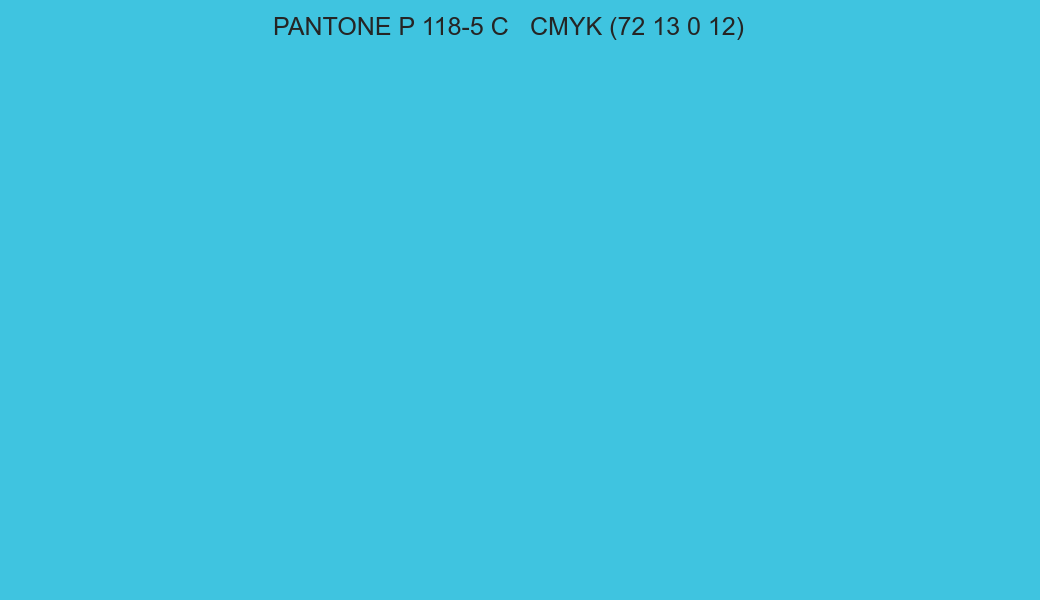 Color PANTONE P 118-5 C to CMYK (72 13 0 12) converter Color PANTONE P 118-5 C to CMYK (72 13 0 12) converter