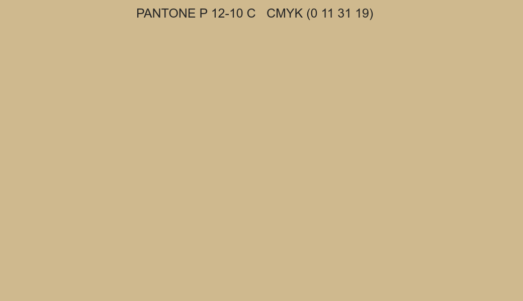 Color PANTONE P 12-10 C to CMYK (0 11 31 19) converter Color PANTONE P 12-10 C to CMYK (0 11 31 19) converter