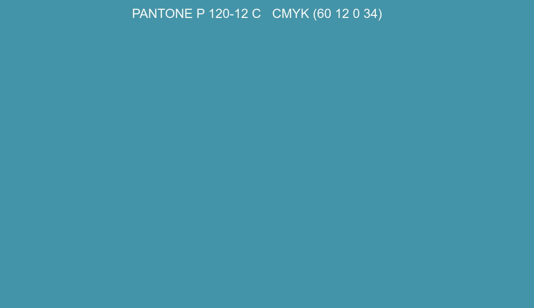 Color PANTONE P 120-12 C to CMYK (60 12 0 34) converter Color PANTONE P 120-12 C to CMYK (60 12 0 34) converter