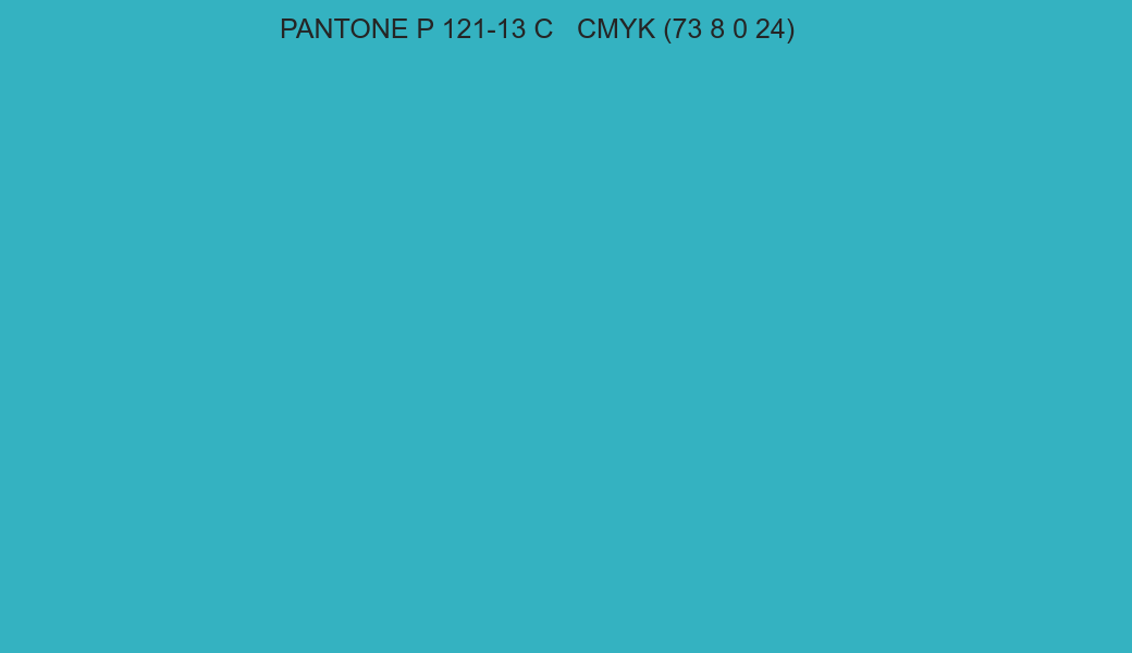 Color PANTONE P 121-13 C to CMYK (73 8 0 24) converter Color PANTONE P 121-13 C to CMYK (73 8 0 24) converter