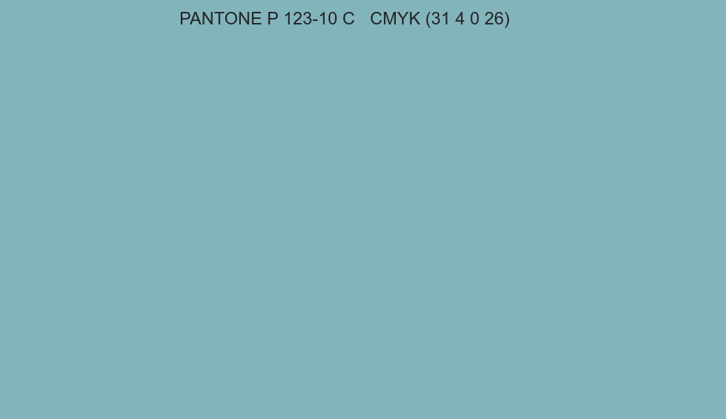 Color PANTONE P 123-10 C to CMYK (31 4 0 26) converter Color PANTONE P 123-10 C to CMYK (31 4 0 26) converter