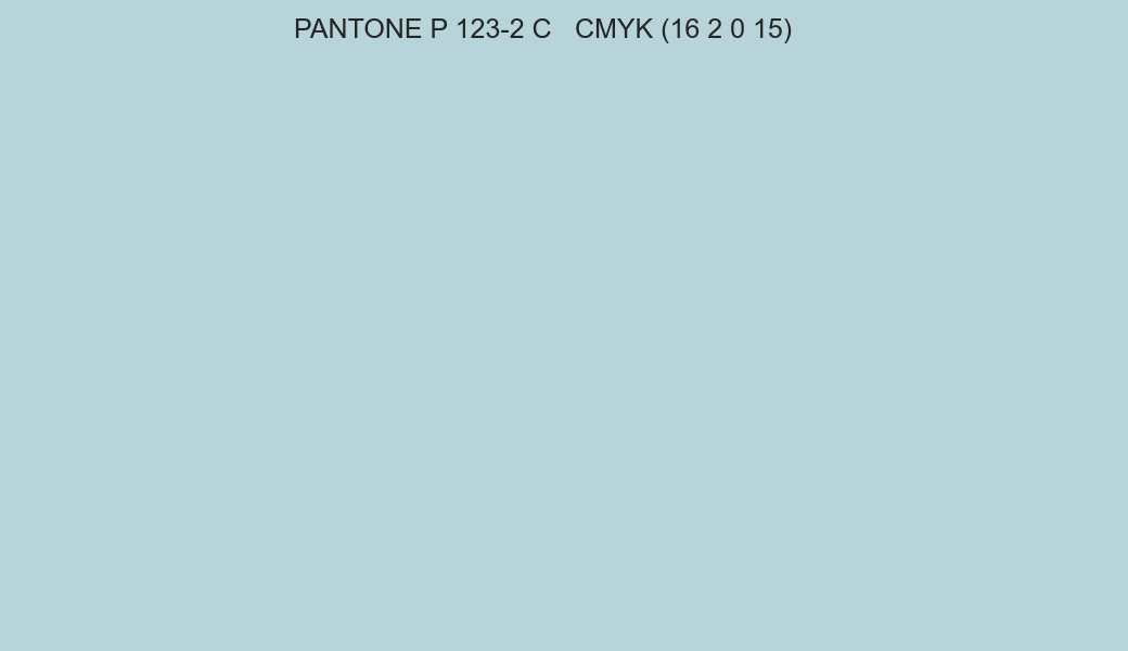 Color PANTONE P 123-2 C to CMYK (16 2 0 15) converter Color PANTONE P 123-2 C to CMYK (16 2 0 15) converter