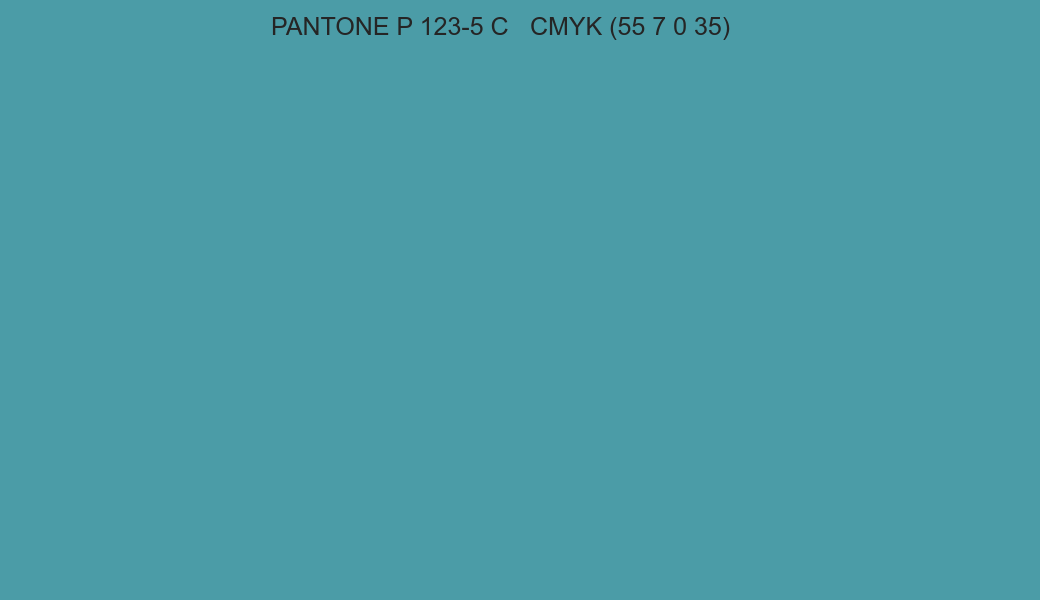 Color PANTONE P 123-5 C to CMYK (55 7 0 35) converter Color PANTONE P 123-5 C to CMYK (55 7 0 35) converter