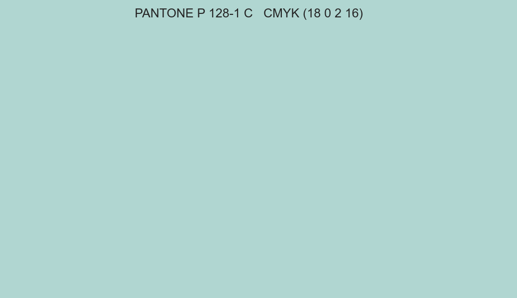 Color PANTONE P 128-1 C to CMYK (18 0 2 16) converter Color PANTONE P 128-1 C to CMYK (18 0 2 16) converter