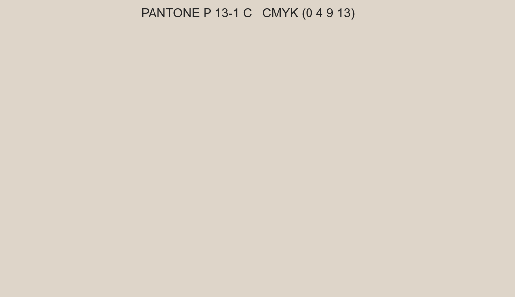 Color PANTONE P 13-1 C to CMYK (0 4 9 13) converter Color PANTONE P 13-1 C to CMYK (0 4 9 13) converter