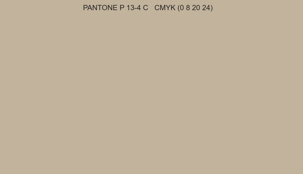 Color PANTONE P 13-4 C to CMYK (0 8 20 24) converter Color PANTONE P 13-4 C to CMYK (0 8 20 24) converter