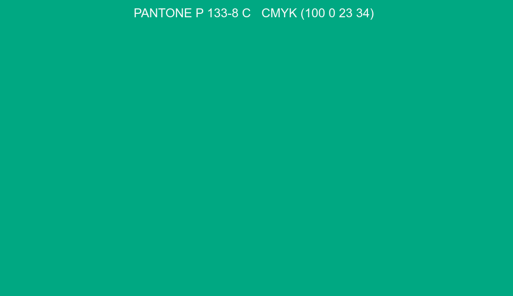 Color PANTONE P 133-8 C to CMYK (100 0 23 34) converter Color PANTONE P 133-8 C to CMYK (100 0 23 34) converter
