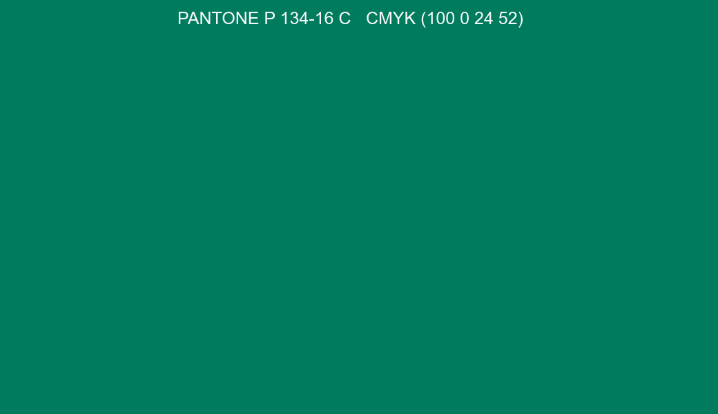 Color PANTONE P 134-16 C to CMYK (100 0 24 52) converter Color PANTONE P 134-16 C to CMYK (100 0 24 52) converter