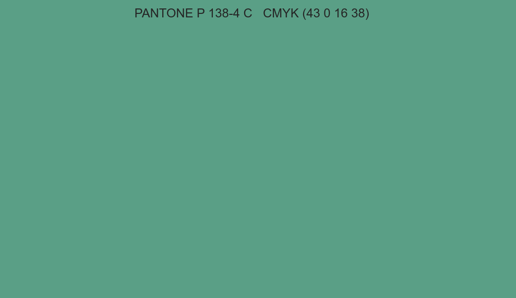 Color PANTONE P 138-4 C to CMYK (43 0 16 38) converter Color PANTONE P 138-4 C to CMYK (43 0 16 38) converter