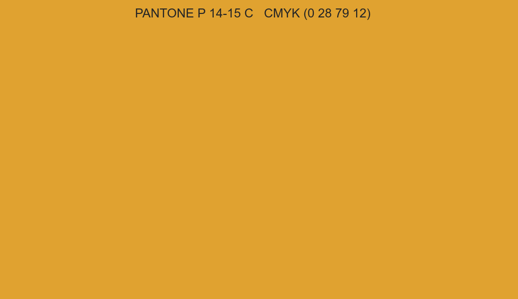 Color PANTONE P 14-15 C to CMYK (0 28 79 12) converter Color PANTONE P 14-15 C to CMYK (0 28 79 12) converter
