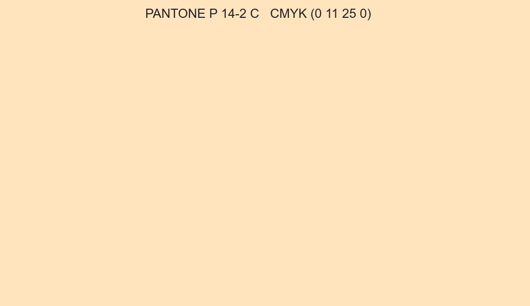 Color PANTONE P 14-2 C to CMYK (0 11 25 0) converter Color PANTONE P 14-2 C to CMYK (0 11 25 0) converter