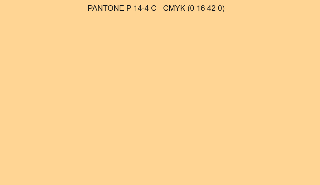 Color PANTONE P 14-4 C to CMYK (0 16 42 0) converter Color PANTONE P 14-4 C to CMYK (0 16 42 0) converter