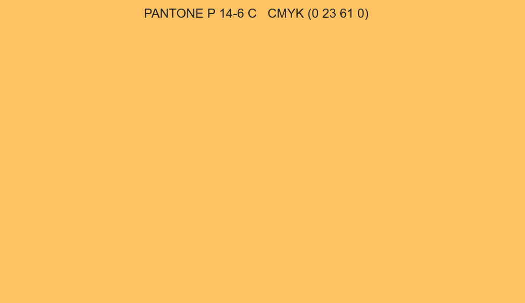 Color PANTONE P 14-6 C to CMYK (0 23 61 0) converter Color PANTONE P 14-6 C to CMYK (0 23 61 0) converter