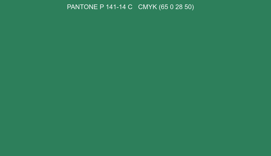 Color PANTONE P 141-14 C to CMYK (65 0 28 50) converter Color PANTONE P 141-14 C to CMYK (65 0 28 50) converter
