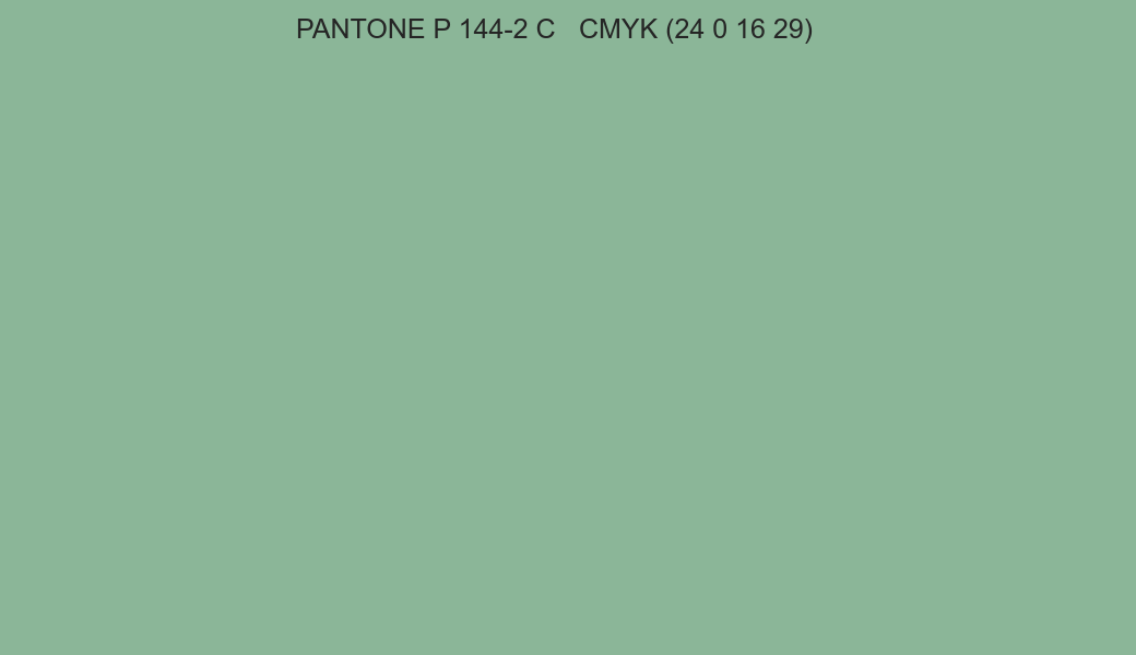 Color PANTONE P 144-2 C to CMYK (24 0 16 29) converter Color PANTONE P 144-2 C to CMYK (24 0 16 29) converter