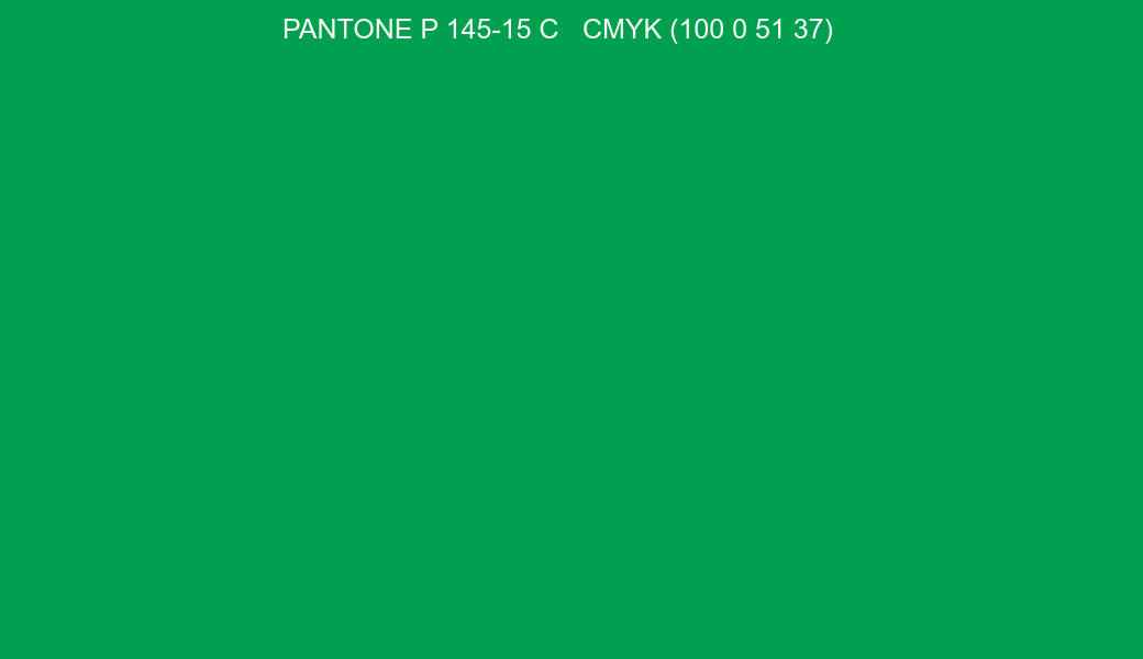 Color PANTONE P 145-15 C to CMYK (100 0 51 37) converter Color PANTONE P 145-15 C to CMYK (100 0 51 37) converter