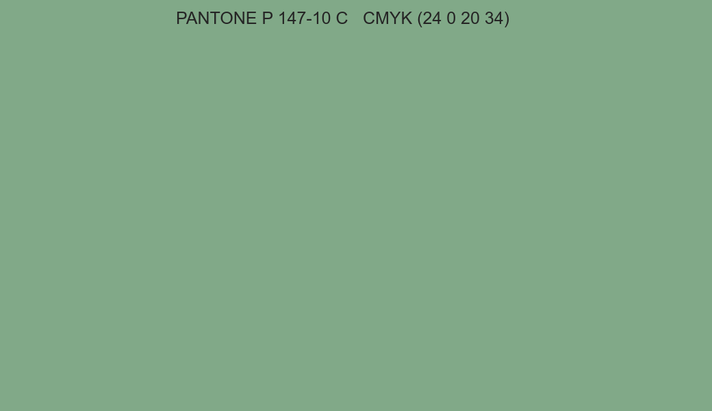 Color PANTONE P 147-10 C to CMYK (24 0 20 34) converter Color PANTONE P 147-10 C to CMYK (24 0 20 34) converter