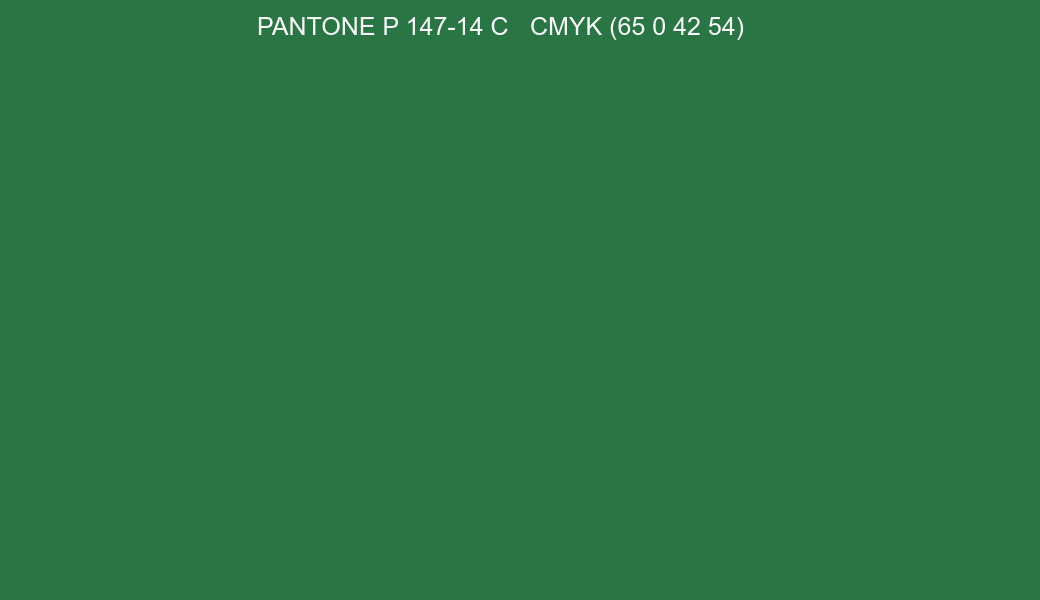 Color PANTONE P 147-14 C to CMYK (65 0 42 54) converter Color PANTONE P 147-14 C to CMYK (65 0 42 54) converter