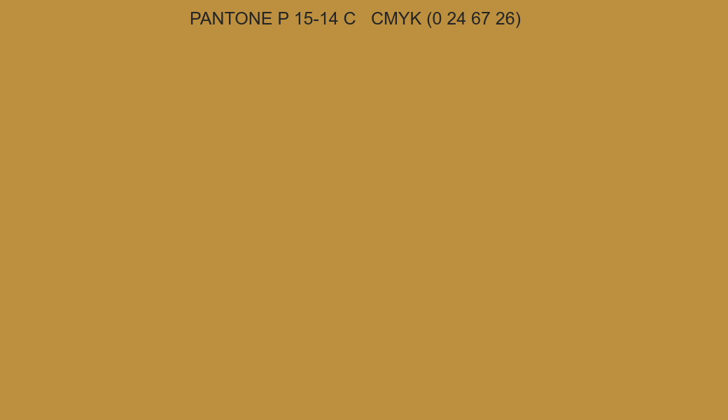 Color PANTONE P 15-14 C to CMYK (0 24 67 26) converter Color PANTONE P 15-14 C to CMYK (0 24 67 26) converter