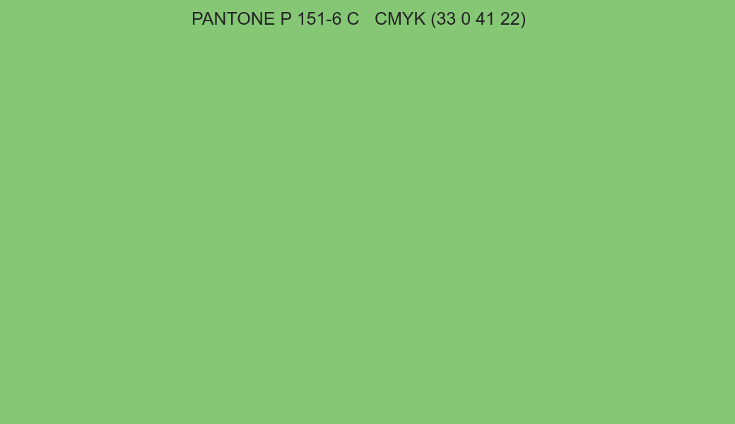 Color PANTONE P 151-6 C to CMYK (33 0 41 22) converter Color PANTONE P 151-6 C to CMYK (33 0 41 22) converter