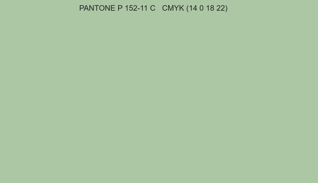Color PANTONE P 152-11 C to CMYK (14 0 18 22) converter Color PANTONE P 152-11 C to CMYK (14 0 18 22) converter