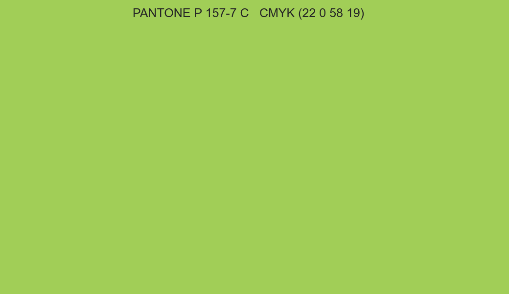 Color PANTONE P 157-7 C to CMYK (22 0 58 19) converter Color PANTONE P 157-7 C to CMYK (22 0 58 19) converter